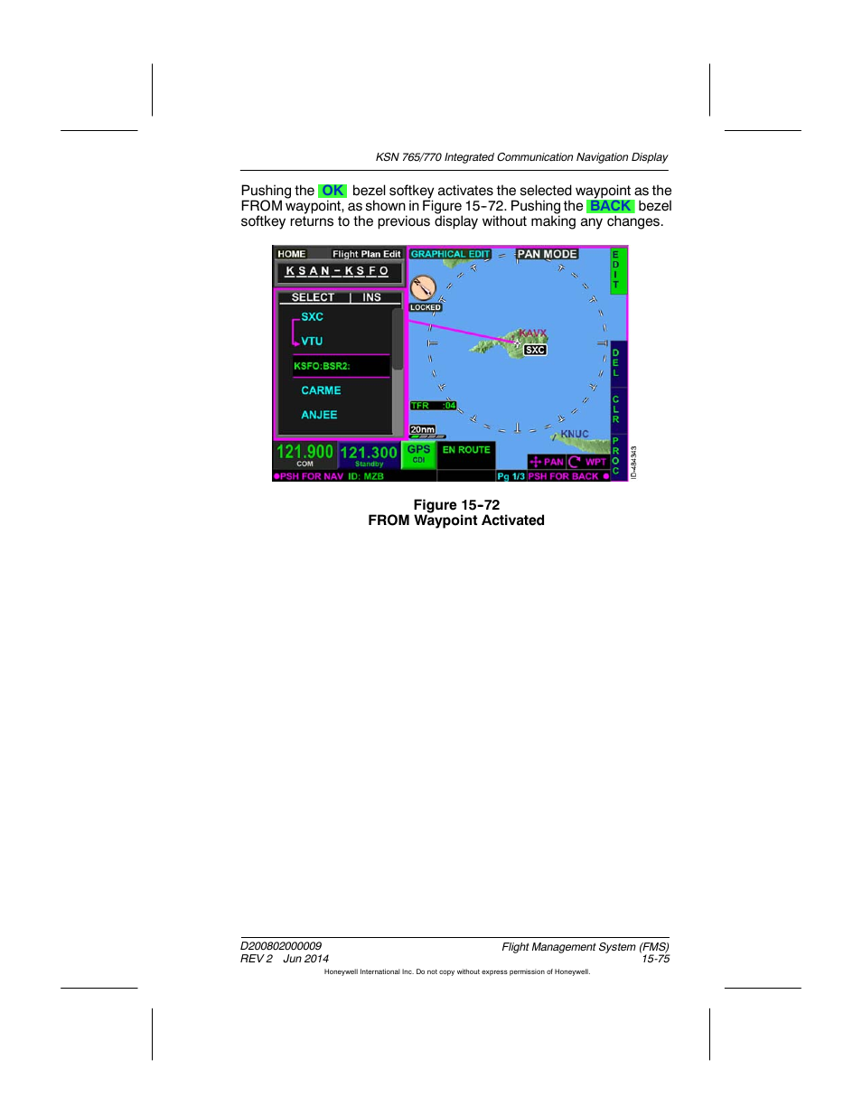 Figure 15-72 from waypoint activated | BendixKing KSN 770 - Pilots Guide User Manual | Page 348 / 467