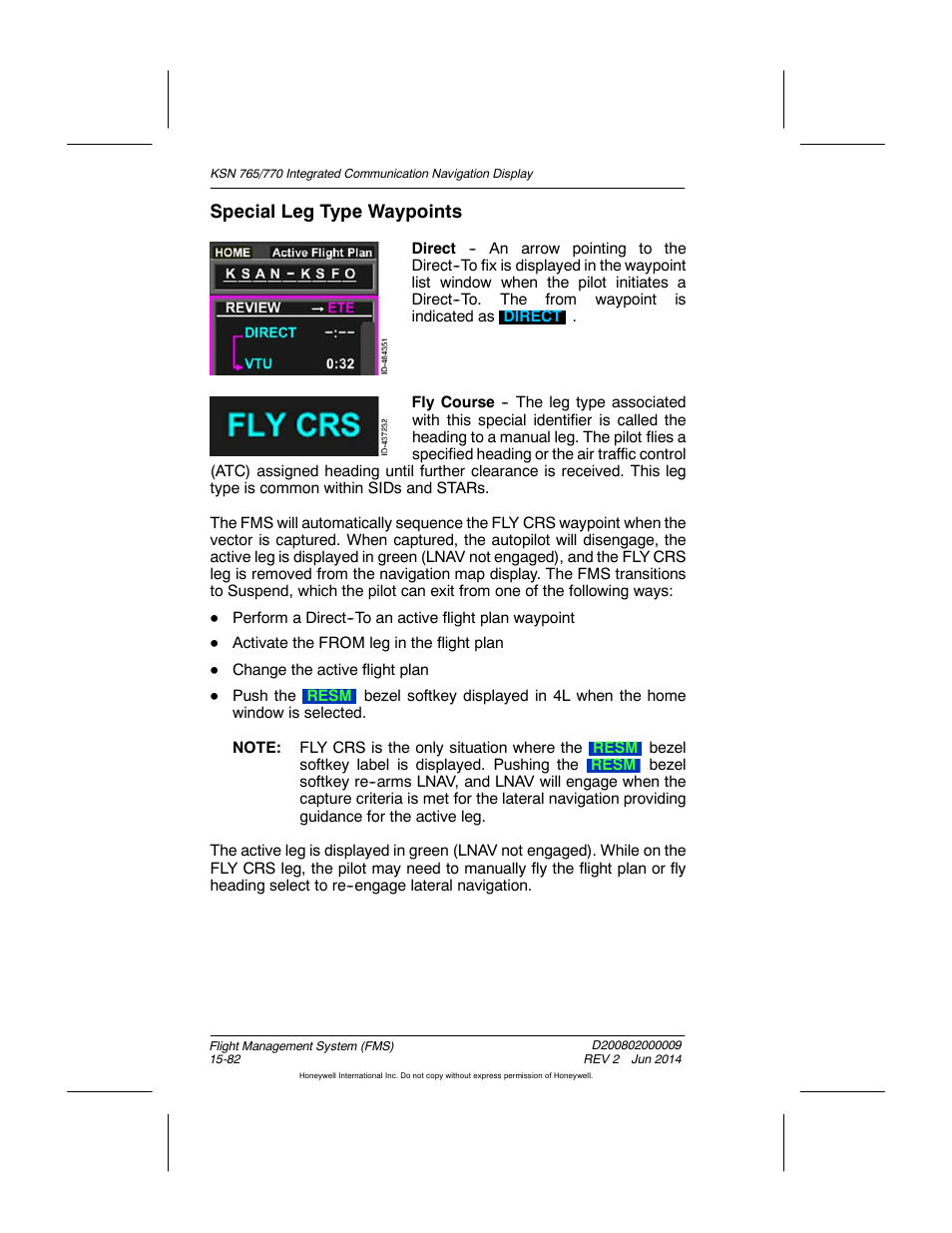 Special leg type waypoints | BendixKing KSN 770 - Pilots Guide User Manual | Page 355 / 467