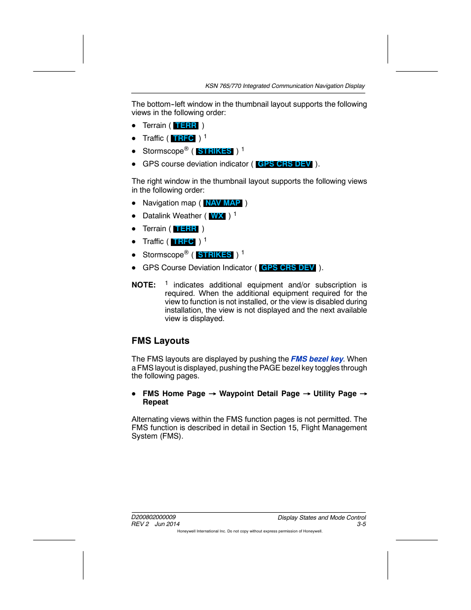 Fms layouts | BendixKing KSN 770 - Pilots Guide User Manual | Page 61 / 467