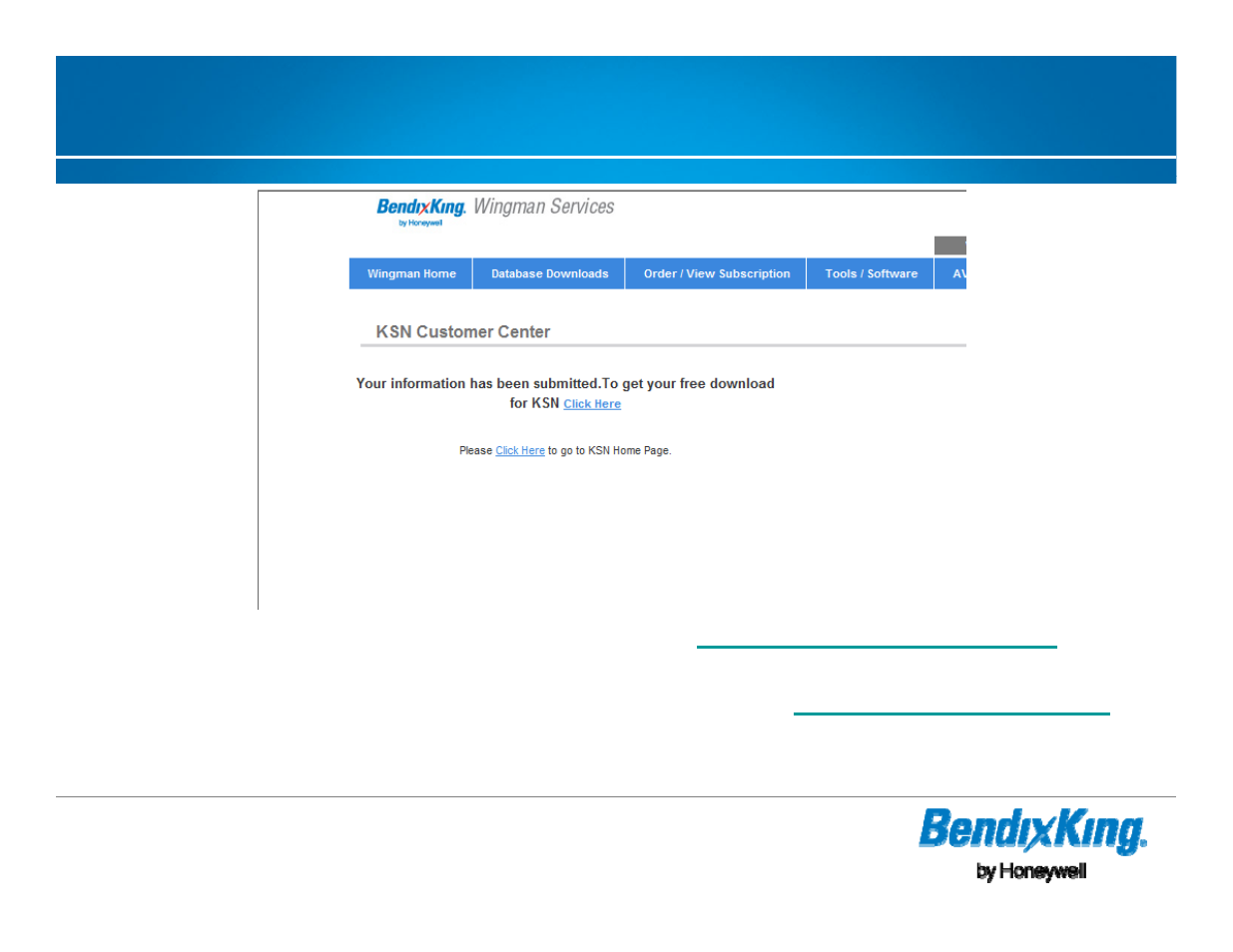 Registering ksn unit - done | BendixKing KSN 770 - Pilots Guide User Manual | Page 12 / 73