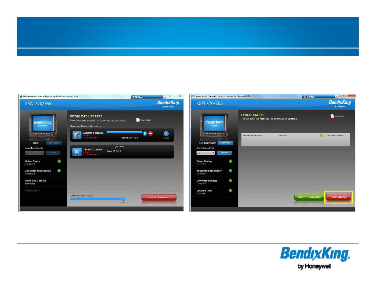 Downloading free database - done | BendixKing KSN 770 - Pilots Guide User Manual | Page 30 / 73