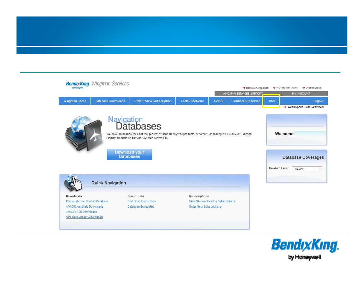 New database association | BendixKing KSN 770 - Pilots Guide User Manual | Page 42 / 73