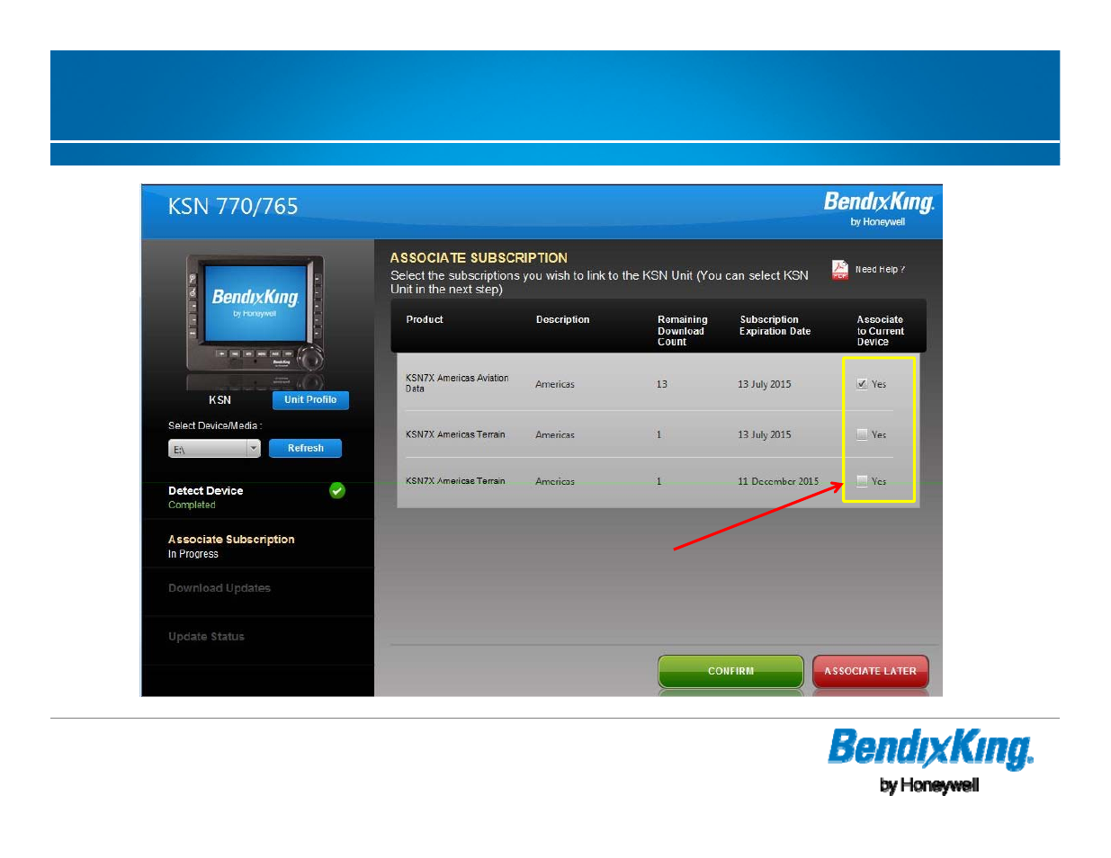 New database association - cont | BendixKing KSN 770 - Pilots Guide User Manual | Page 48 / 73
