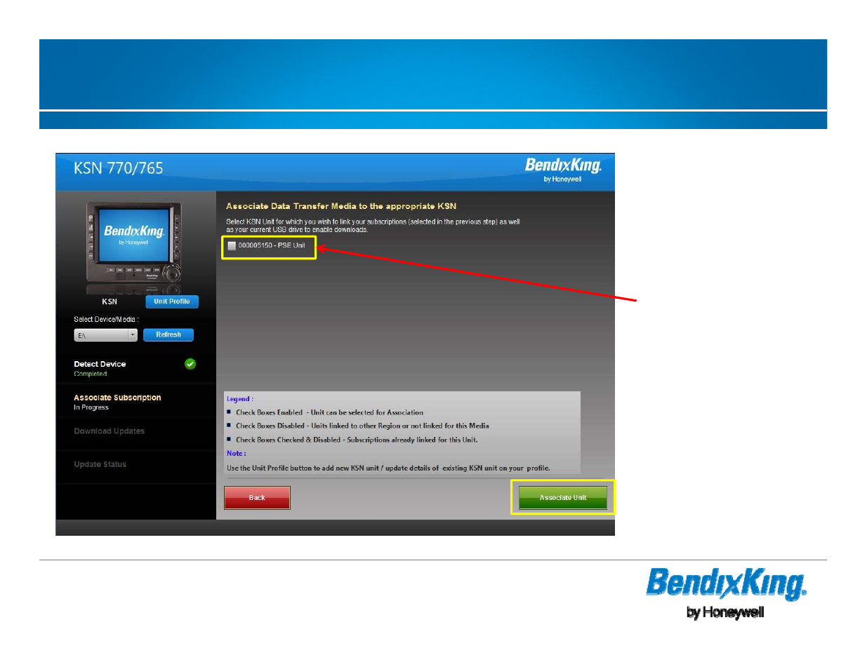 New database association - cont | BendixKing KSN 770 - Pilots Guide User Manual | Page 49 / 73