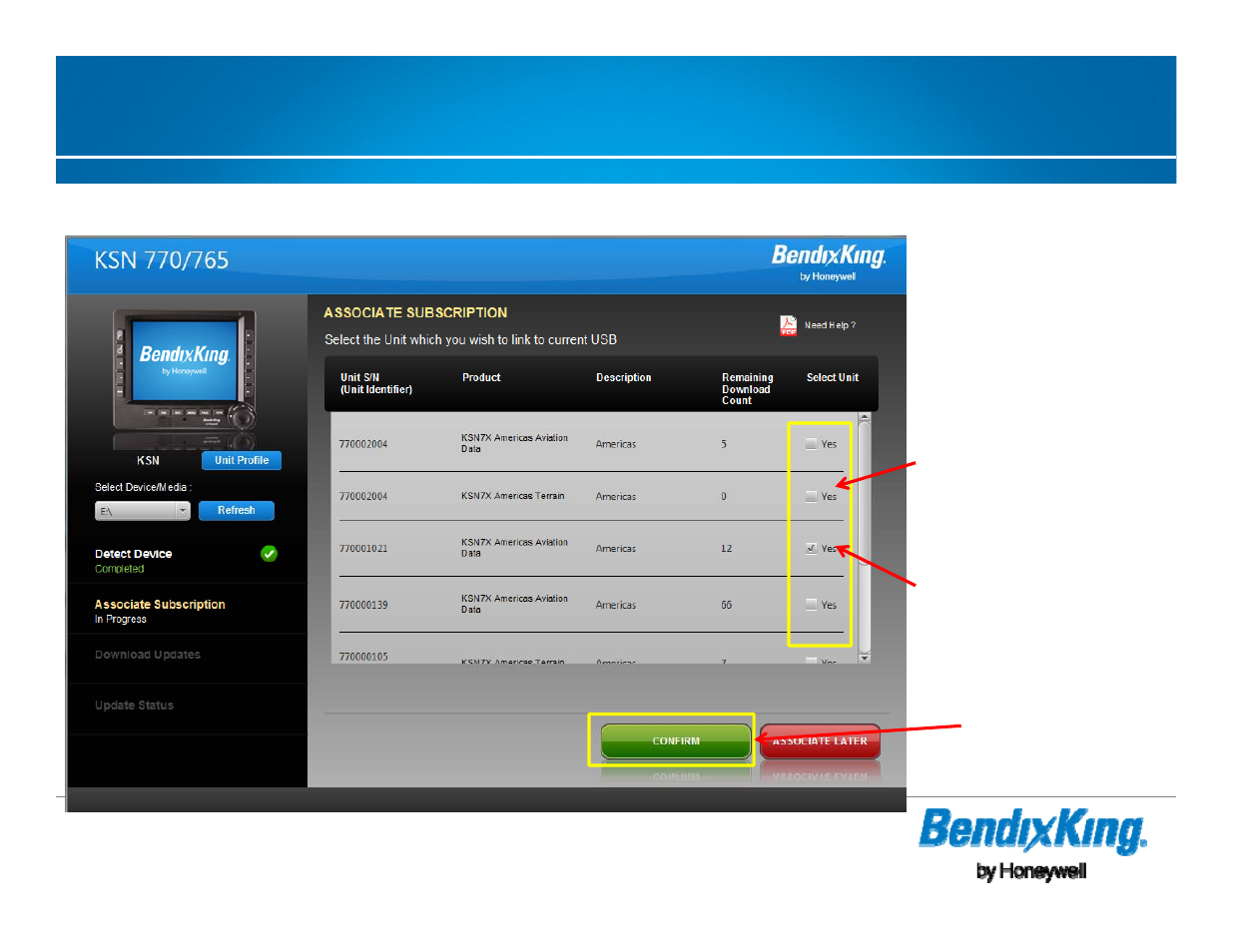 Download and install purchased database - cont | BendixKing KSN 770 - Pilots Guide User Manual | Page 63 / 73