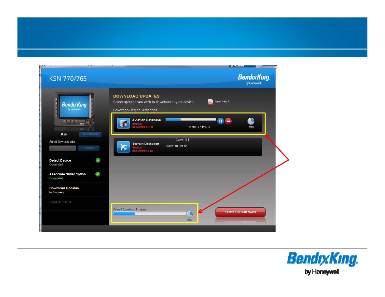 Download and install purchased database - cont | BendixKing KSN 770 - Pilots Guide User Manual | Page 65 / 73