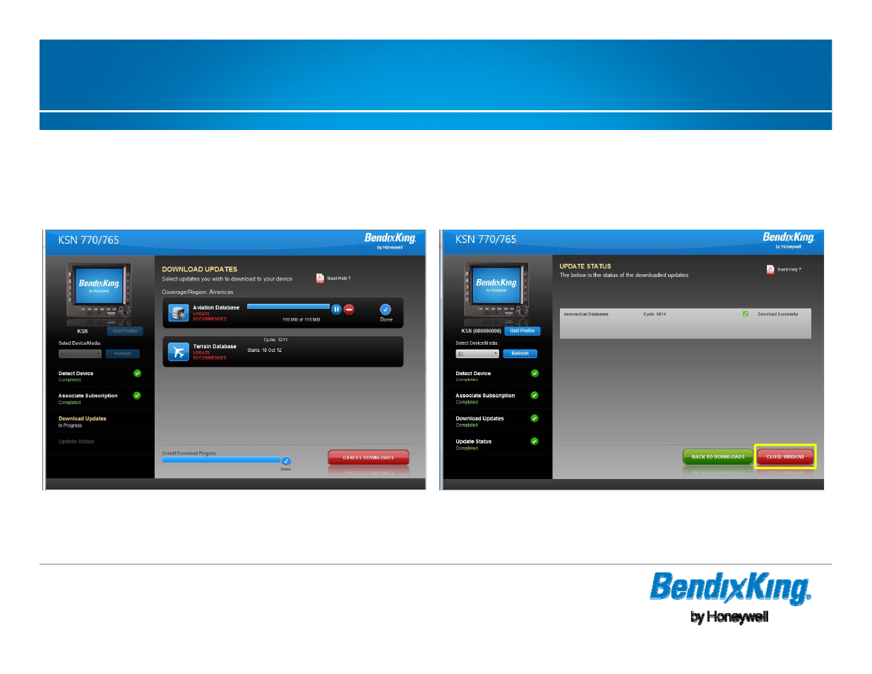Download and install purchased database - cont | BendixKing KSN 770 - Pilots Guide User Manual | Page 66 / 73