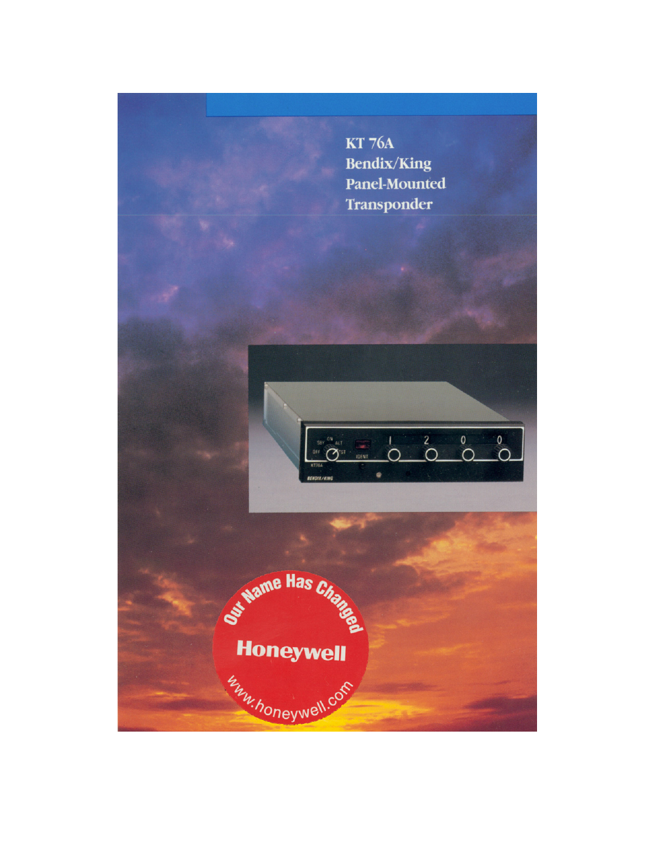 BendixKing KT 76A User Manual | 4 pages