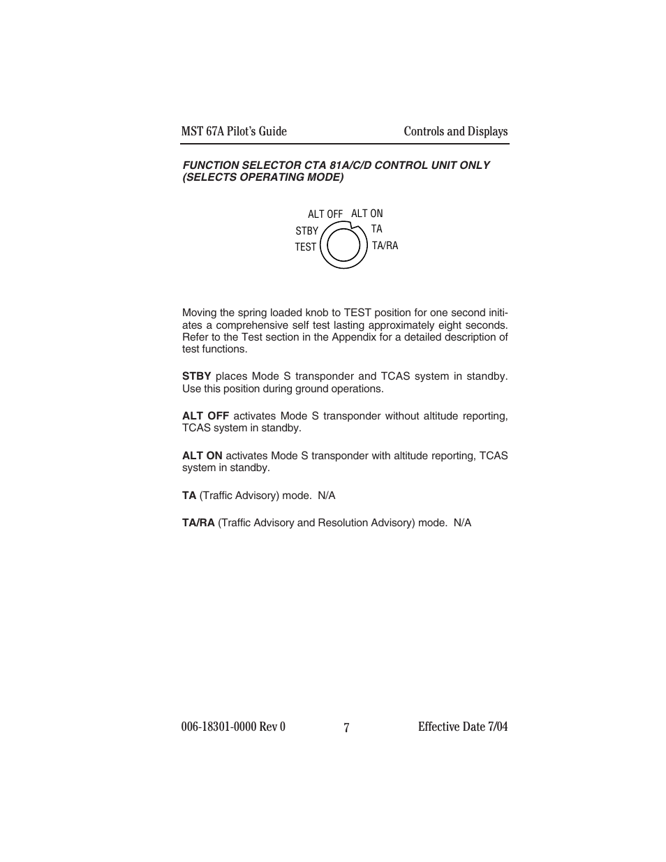 BendixKing MST 67A User Manual | Page 11 / 27