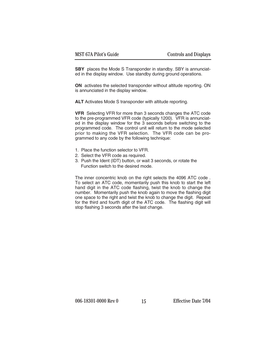 BendixKing MST 67A User Manual | Page 19 / 27