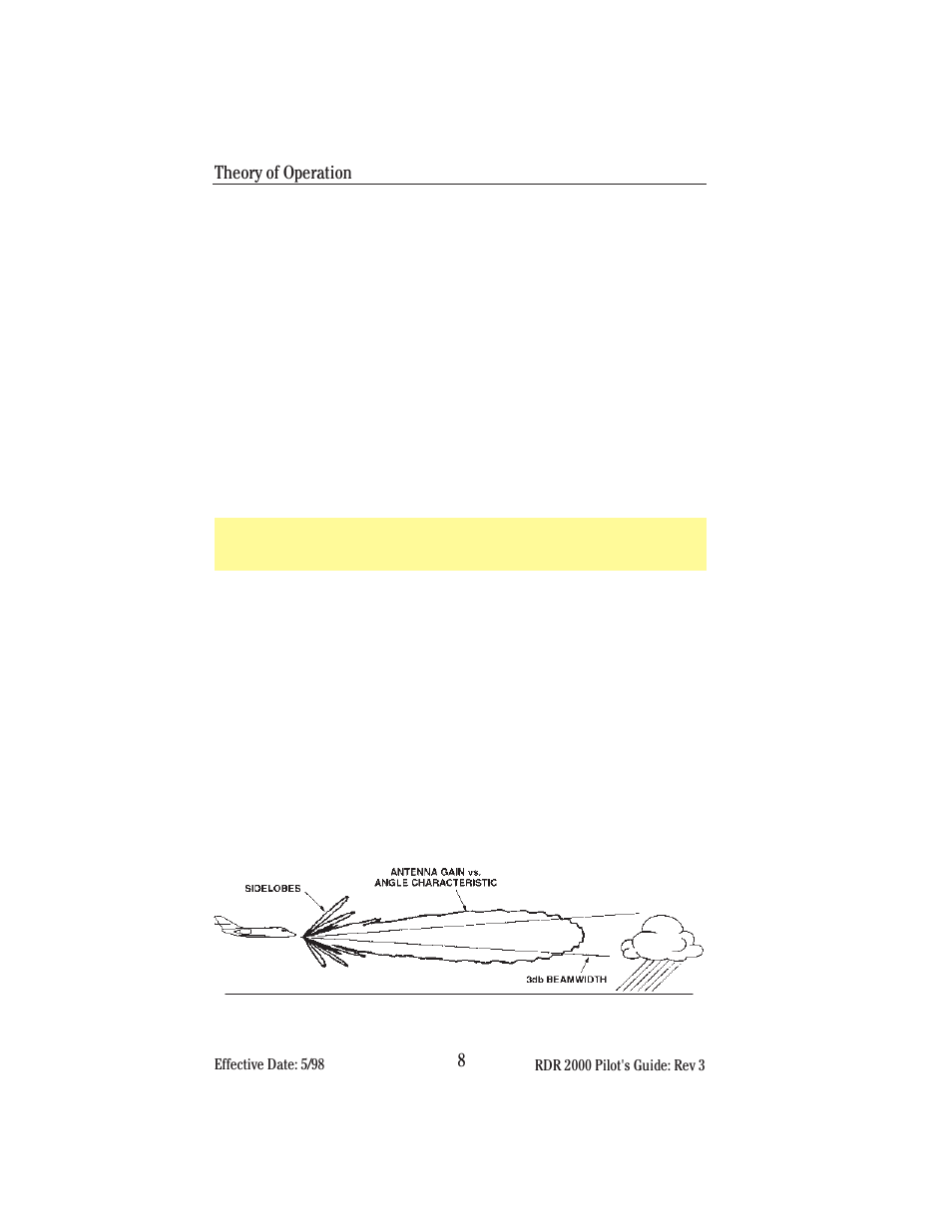Weather radar principles, Radar beam illumination | BendixKing IN-182A System RDR-2000 User Manual | Page 12 / 71