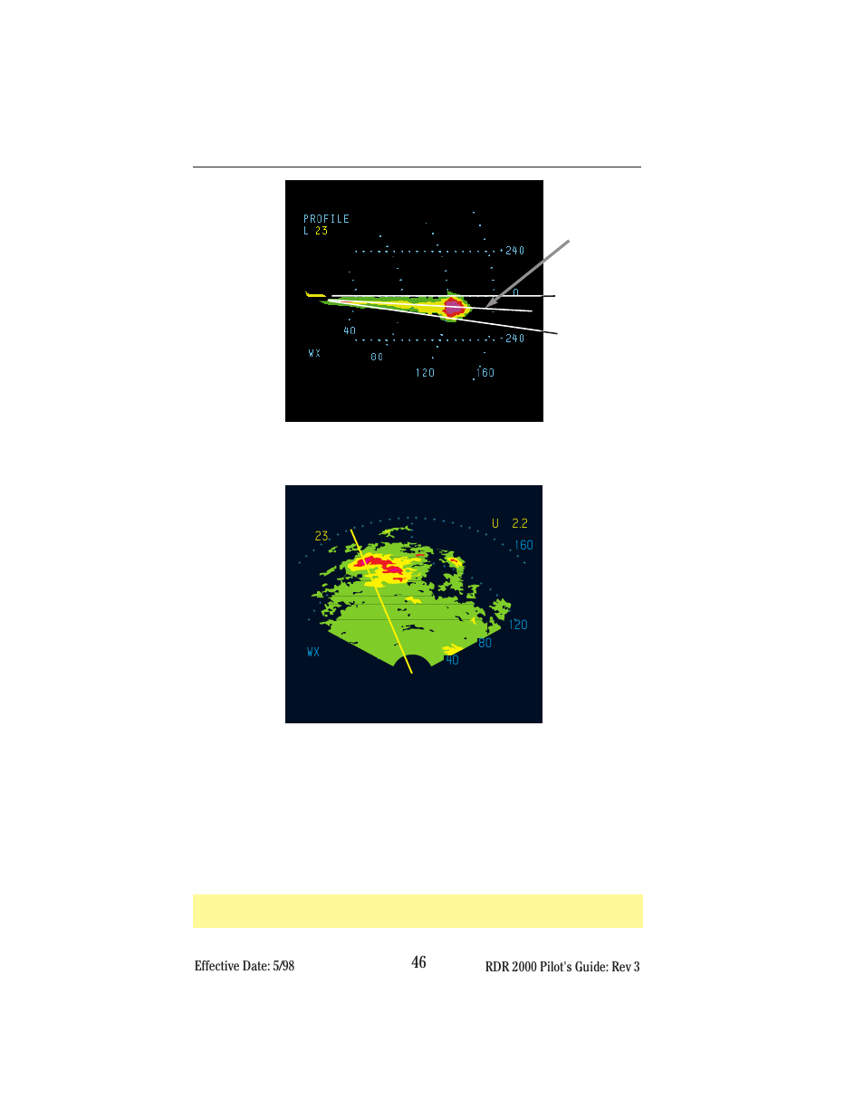 Mapped target, the display should now resemble, Figure 6, Note the di | BendixKing IN-182A System RDR-2000 User Manual | Page 50 / 71