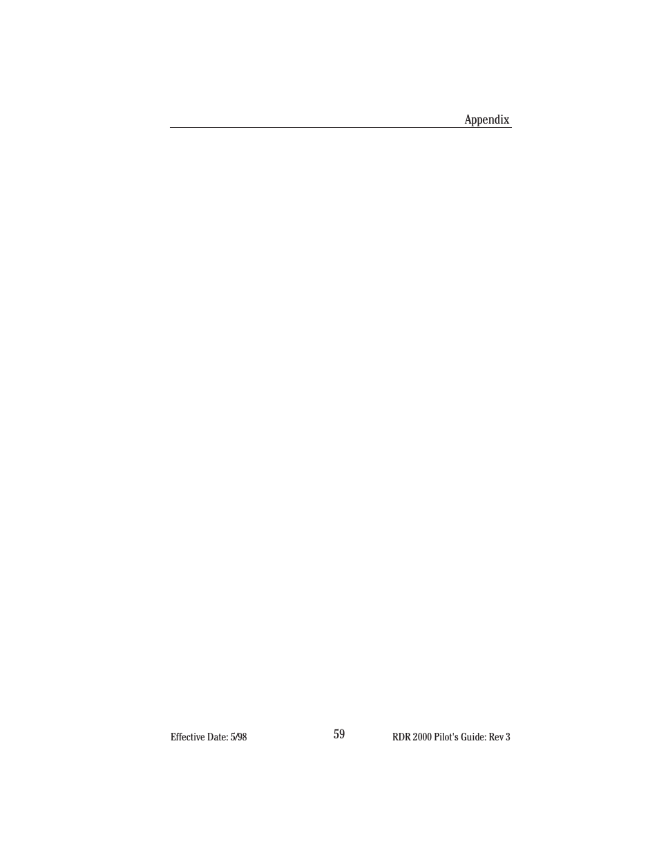 Appendix, License requirements | BendixKing IN-182A System RDR-2000 User Manual | Page 63 / 71