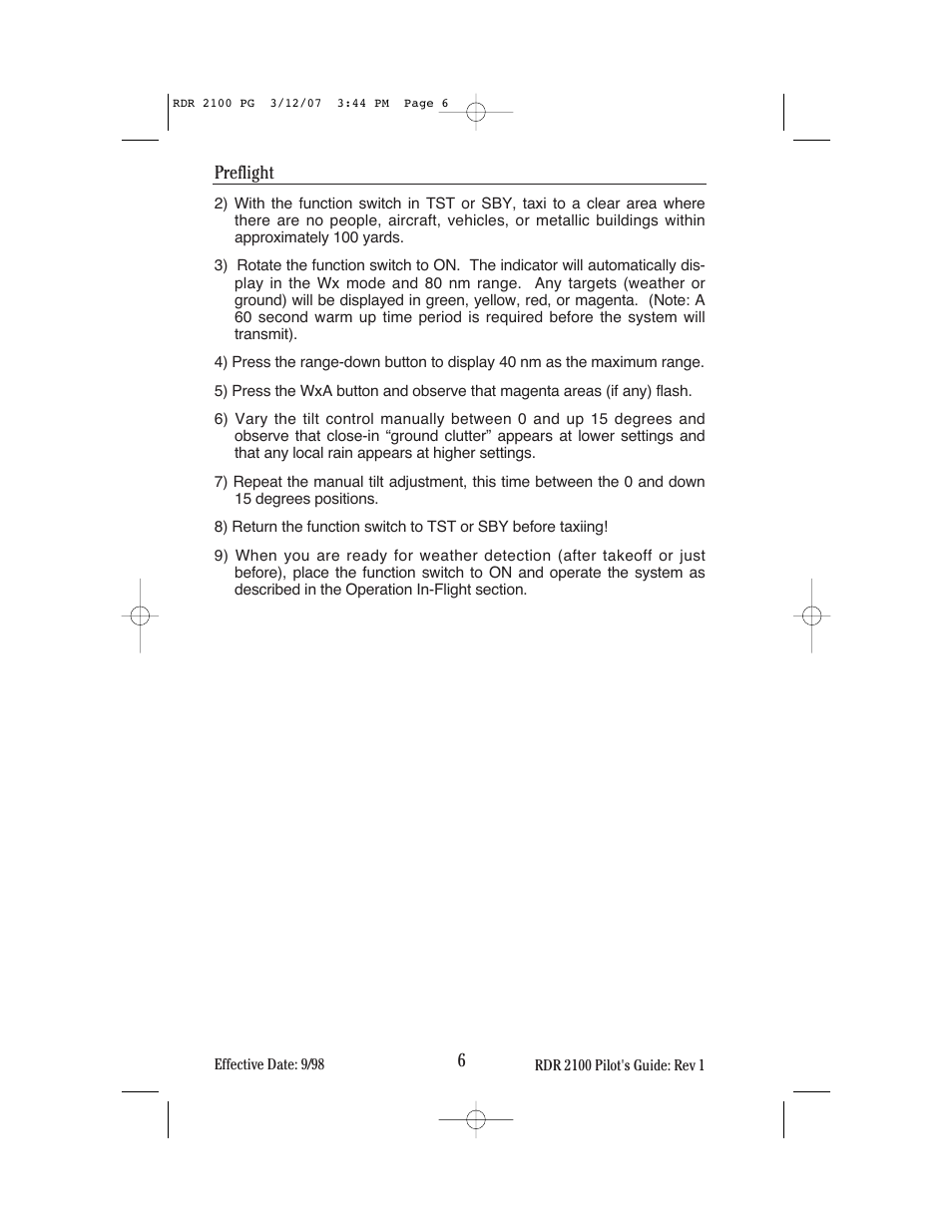 BendixKing IN-862A System RDR-2100 User Manual | Page 10 / 74