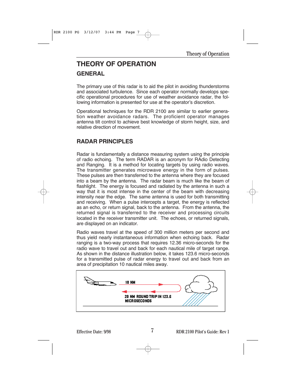 Theory of operation | BendixKing IN-862A System RDR-2100 User Manual | Page 11 / 74