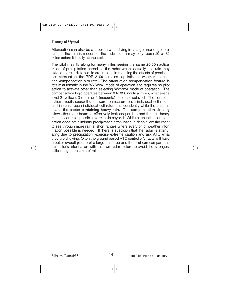 BendixKing IN-862A System RDR-2100 User Manual | Page 18 / 74