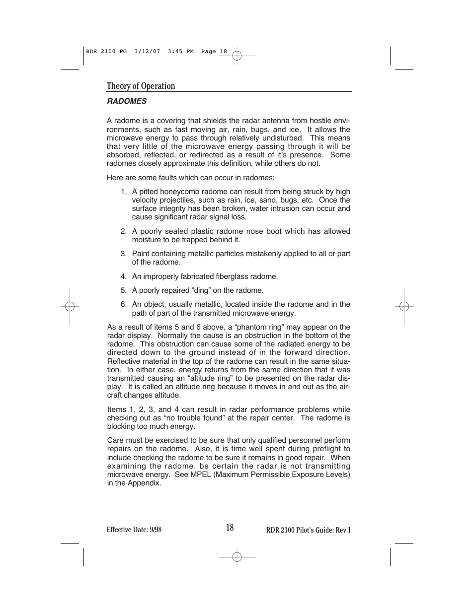 BendixKing IN-862A System RDR-2100 User Manual | Page 22 / 74