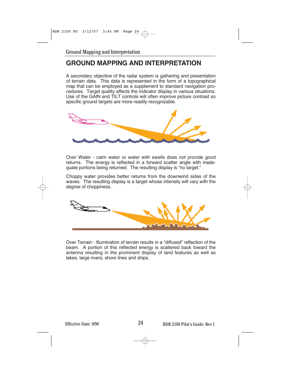 Ground mapping and interpretation | BendixKing IN-862A System RDR-2100 User Manual | Page 28 / 74