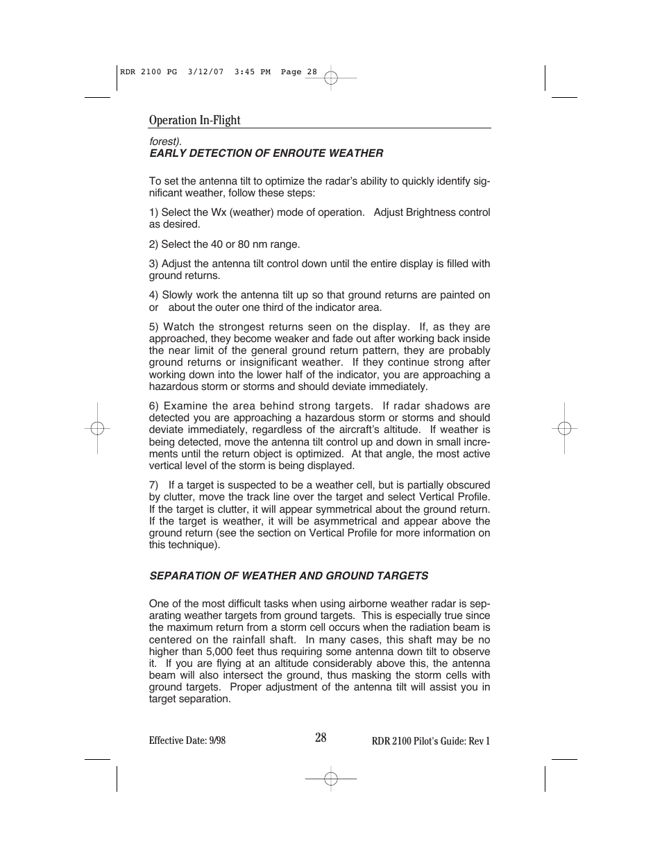 BendixKing IN-862A System RDR-2100 User Manual | Page 32 / 74