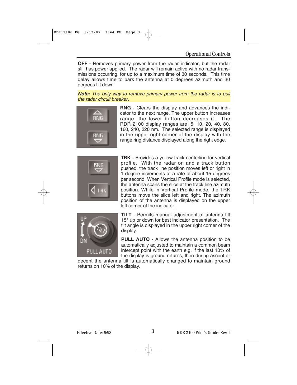 BendixKing IN-862A System RDR-2100 User Manual | Page 7 / 74