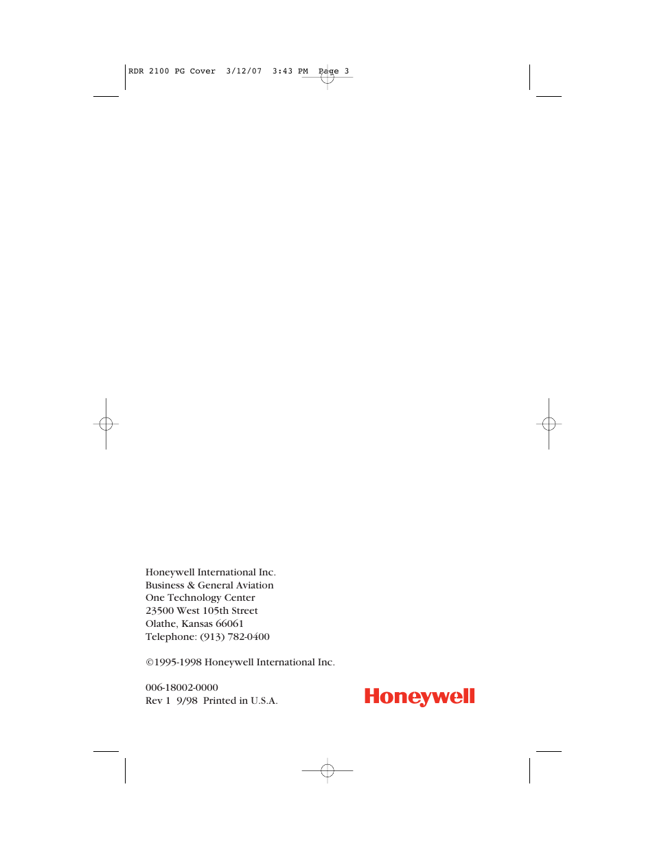 BendixKing IN-862A System RDR-2100 User Manual | Page 74 / 74