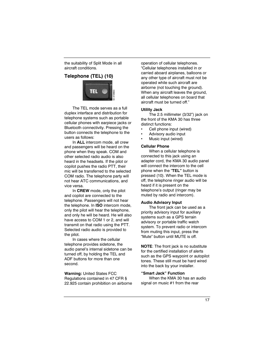Kma 30 | BendixKing SILVER CROWN PLUS System SILVER CROWN PLUS User Manual | Page 21 / 60