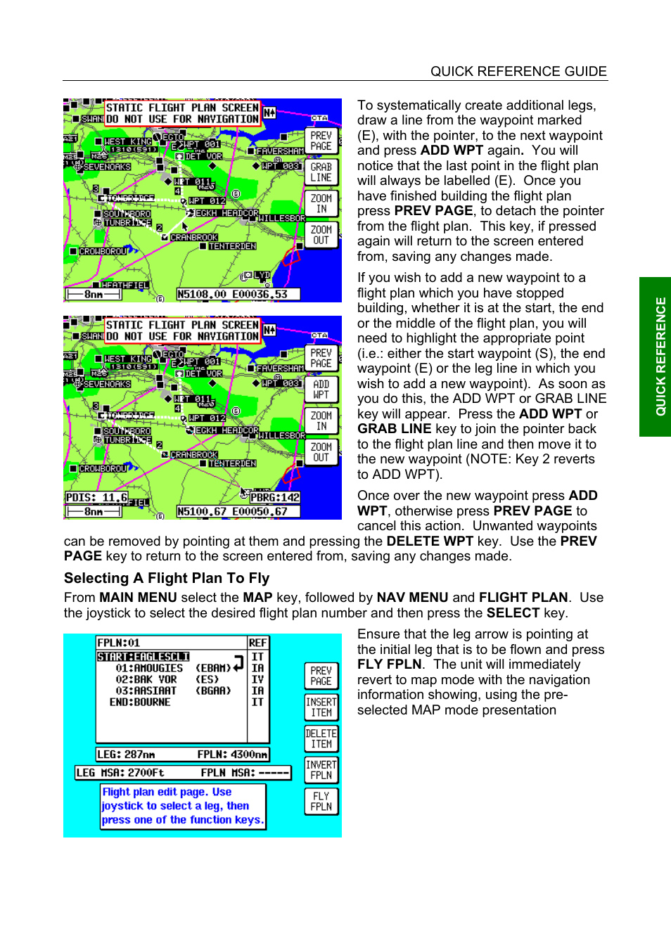 Selecting a flight plan to fly | BendixKing SKYMAP IIIC User Manual | Page 37 / 155