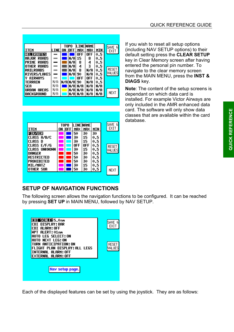 Setup of navigation functions, Setup of navigation functions 12 | BendixKing SKYMAP IIIC User Manual | Page 41 / 155