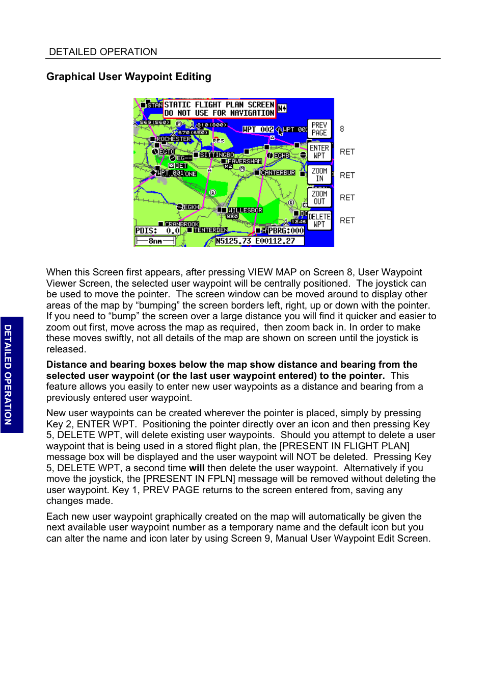 Graphical user waypoint editing, Graphical user waypoint editing 17 | BendixKing SKYMAP IIIC User Manual | Page 60 / 155