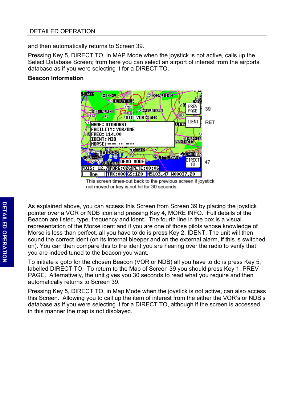 Beacon information, Beacon information 29 | BendixKing SKYMAP IIIC User Manual | Page 72 / 155