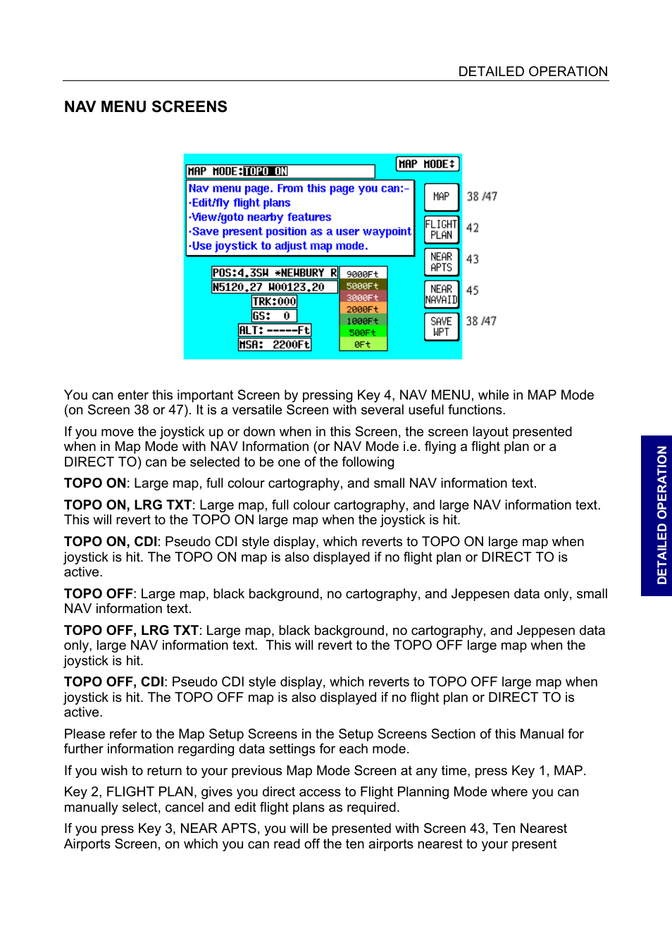 Nav menu screens, Nav menu screens 32 | BendixKing SKYMAP IIIC User Manual | Page 75 / 155