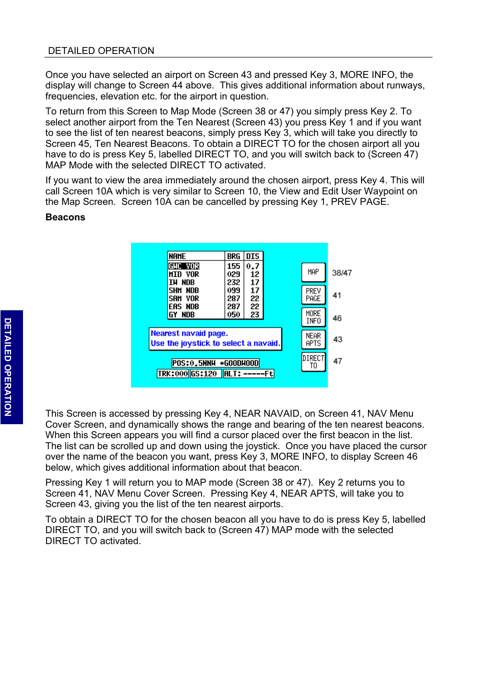 Beacons | BendixKing SKYMAP IIIC User Manual | Page 80 / 155