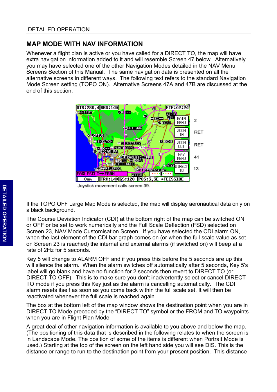 Map mode with nav information, Map mode with nav information 39 | BendixKing SKYMAP IIIC User Manual | Page 82 / 155