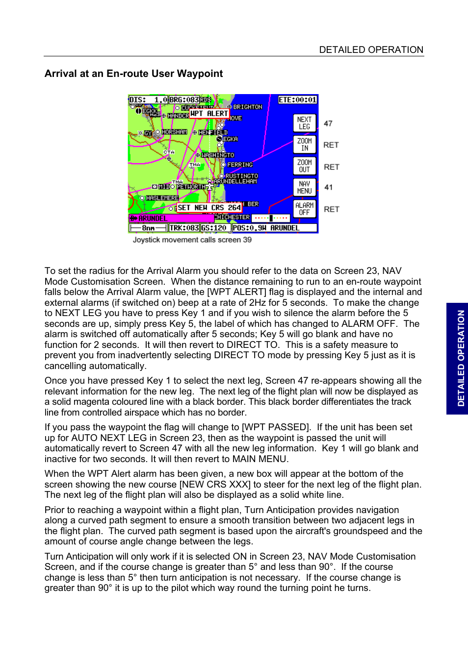 Arrival at an en-route user waypoint, Arrival at an en-route user waypoint 42 | BendixKing SKYMAP IIIC User Manual | Page 85 / 155