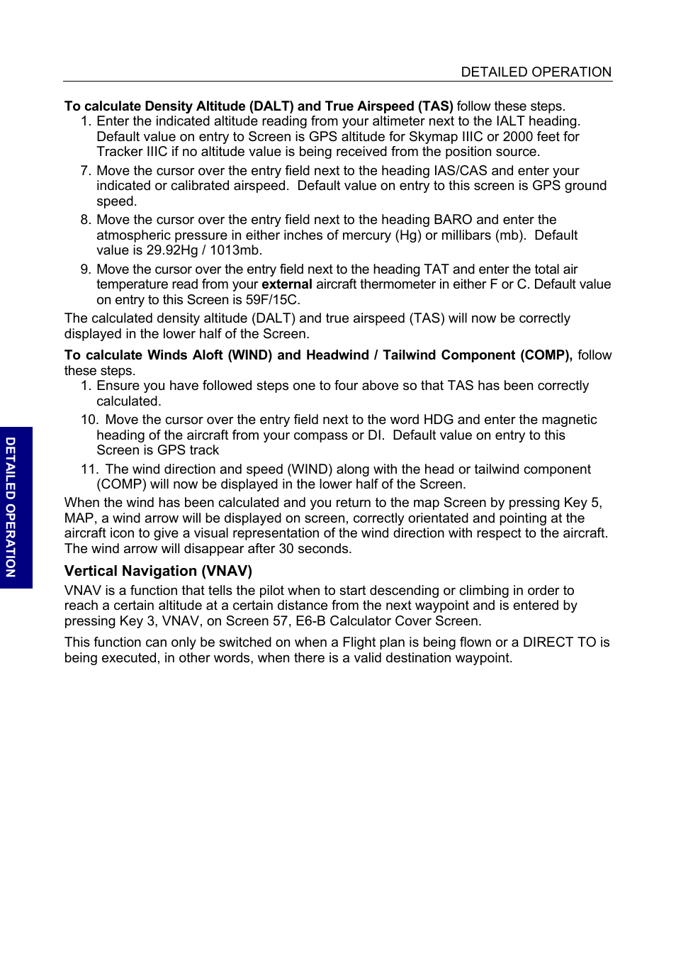 Vertical navigation (vnav), Vertical navigation (vnav) 50 | BendixKing SKYMAP IIIC User Manual | Page 93 / 155