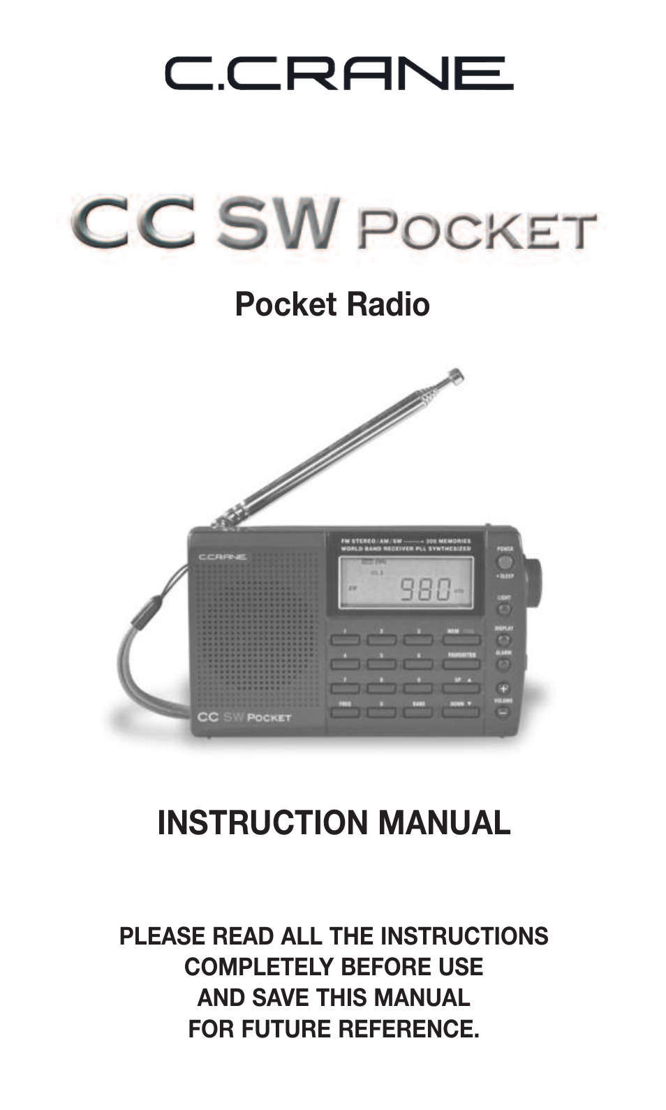C. Crane SWPR User Manual | 32 pages