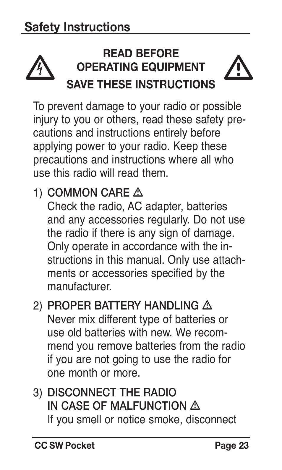 C. Crane SWPR User Manual | Page 23 / 32
