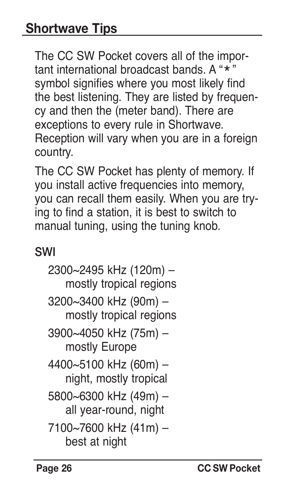 C. Crane SWPR User Manual | Page 26 / 32