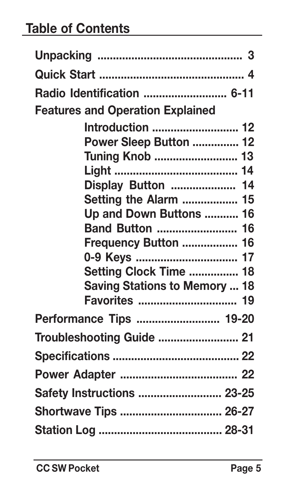 C. Crane SWPR User Manual | Page 5 / 32