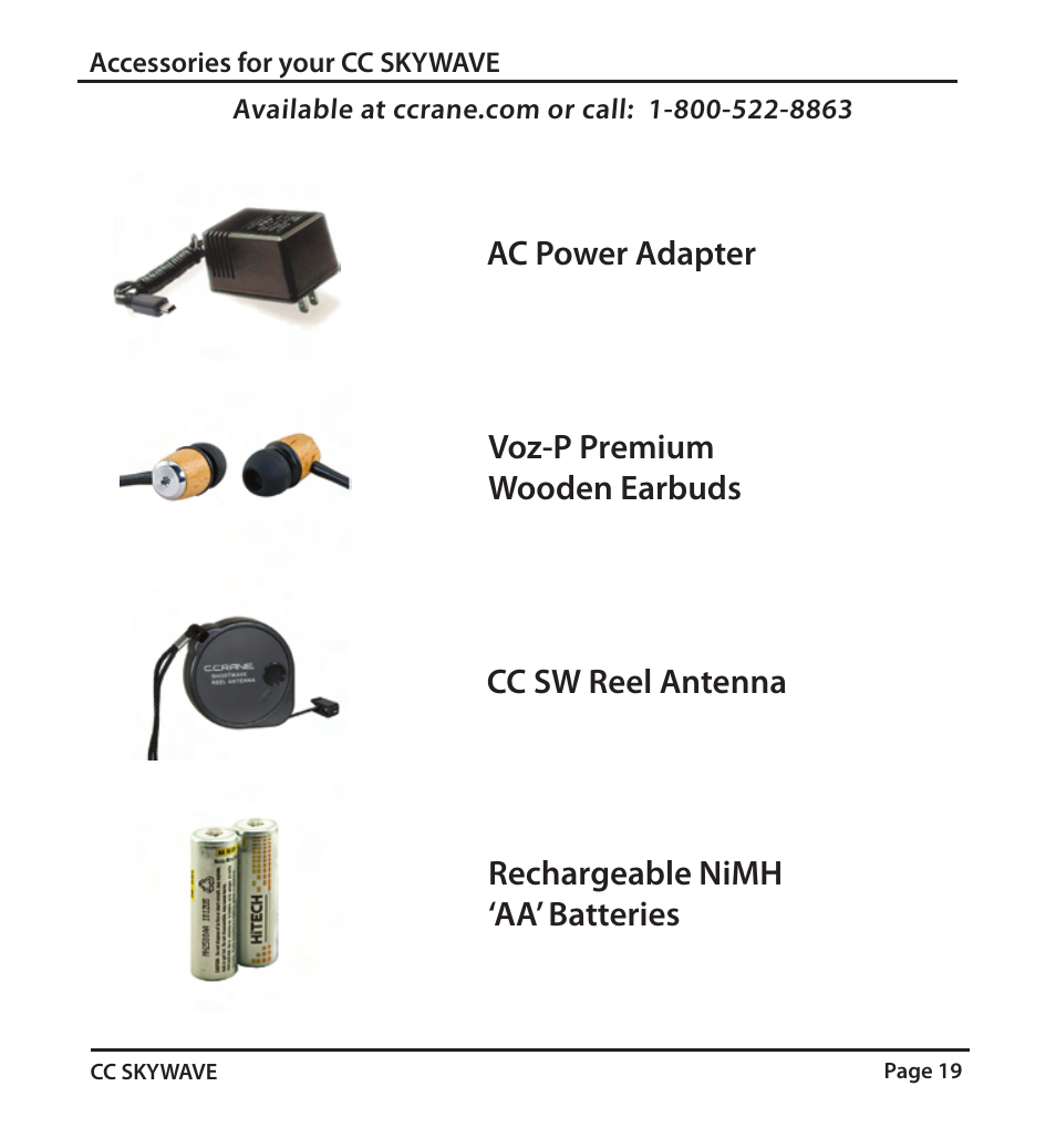 C. Crane SKWV User Manual | Page 19 / 20