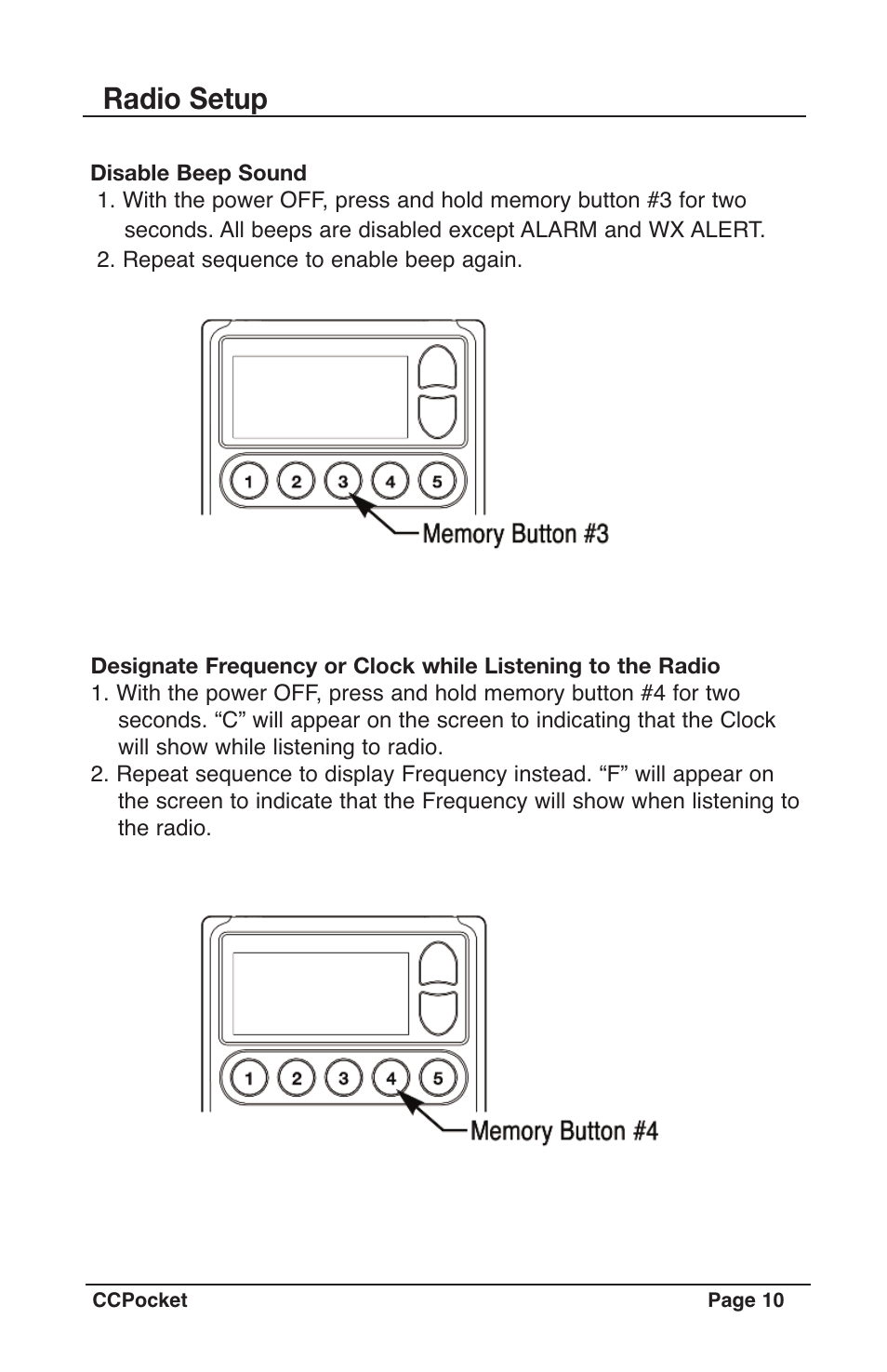 Radio setup | C. Crane CCPKTR User Manual | Page 10 / 14