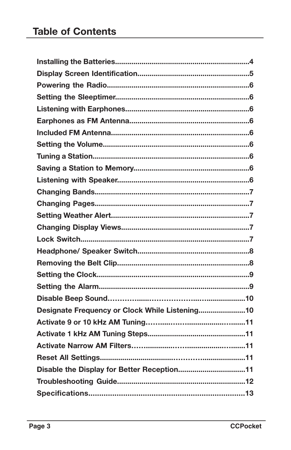 C. Crane CCPKTR User Manual | Page 3 / 14