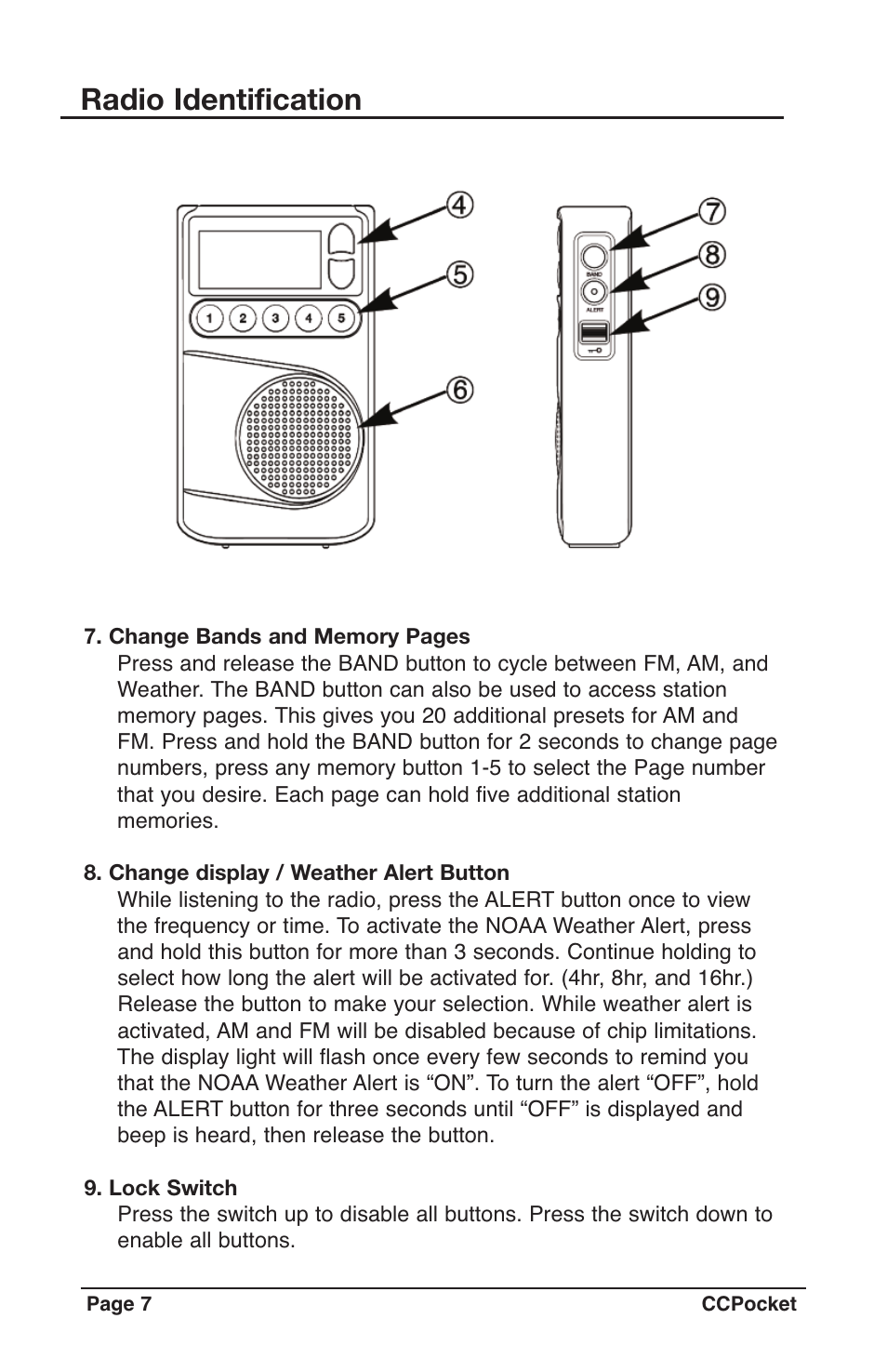 Radio identification | C. Crane CCPKTR User Manual | Page 7 / 14