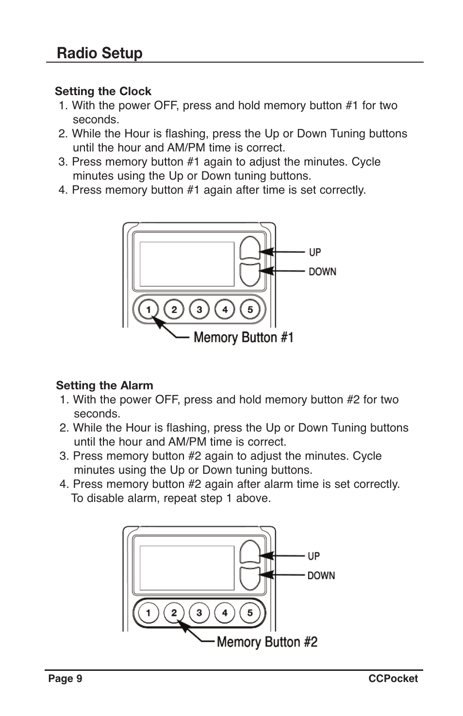 Radio setup | C. Crane CCPKTR User Manual | Page 9 / 14