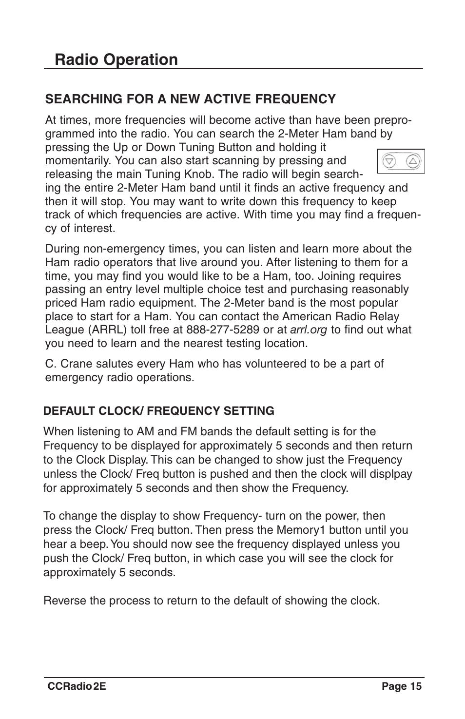 Radio operation | C. Crane CC2TER User Manual | Page 15 / 32