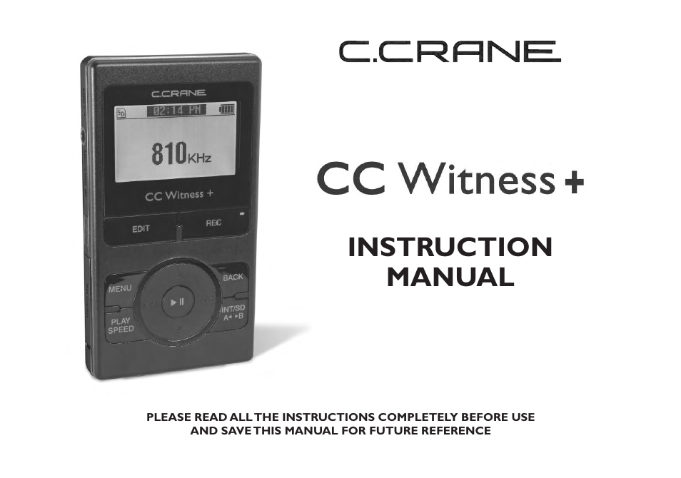 C. Crane CWTPL User Manual | 36 pages
