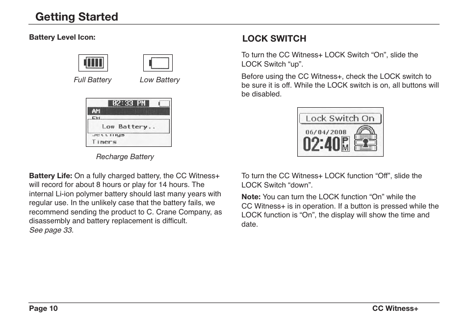 Getting started | C. Crane CWTPL User Manual | Page 10 / 36