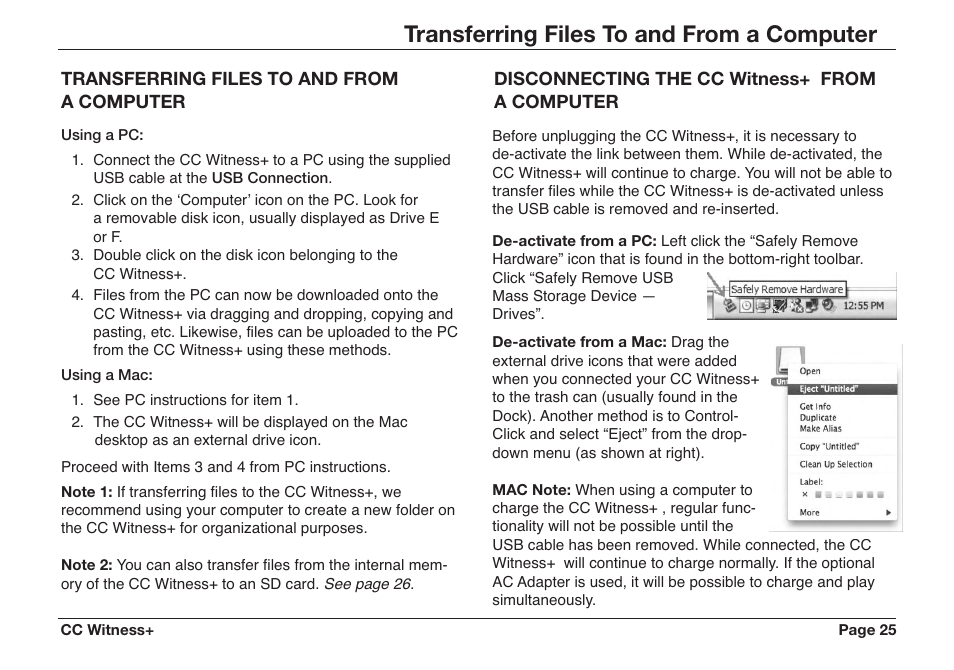 Transferring files to and from a computer | C. Crane CWTPL User Manual | Page 25 / 36