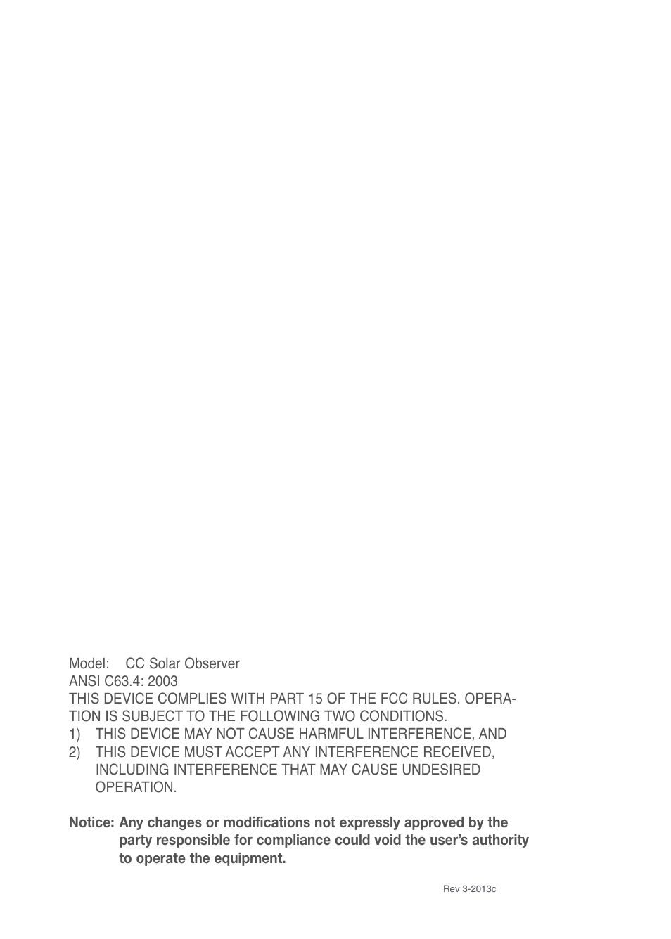 C. Crane CC Solar Observer Radio User Manual | Page 12 / 12