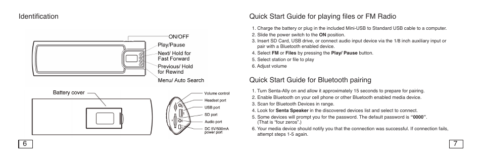 Quick start guide for bluetooth pairing | C. Crane Senta Ally User Manual | Page 5 / 13